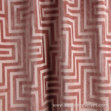 100% Polyester Dyed Matt Jacquard Velvet Cushion Fabric